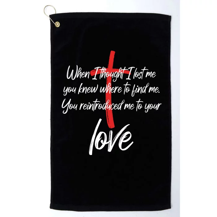 Inspiring Christian Quote Faith Cross Platinum Collection Golf Towel