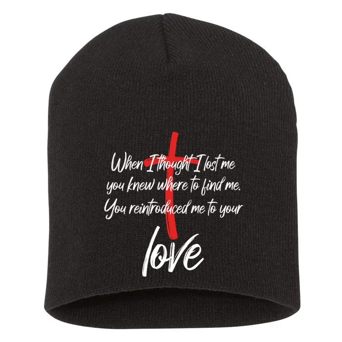 Inspiring Christian Quote Faith Cross Short Acrylic Beanie