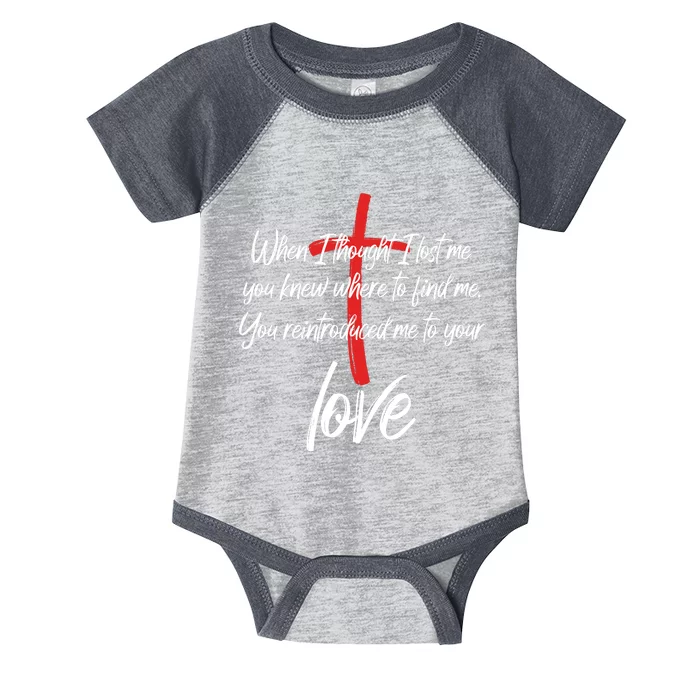 Inspiring Christian Quote Faith Cross Infant Baby Jersey Bodysuit