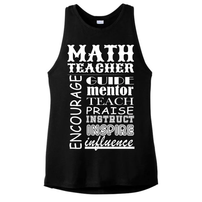 Inspiring Math Teacher Ladies Tri-Blend Wicking Tank