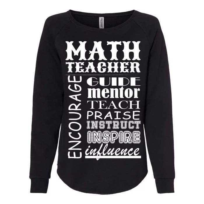 Inspiring Math Teacher Womens California Wash Sweatshirt