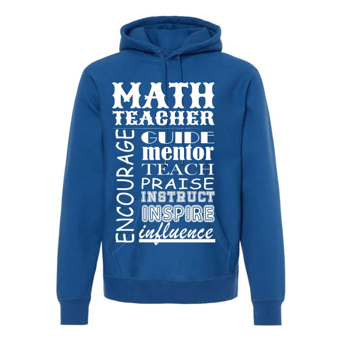 Inspiring Math Teacher Premium Hoodie