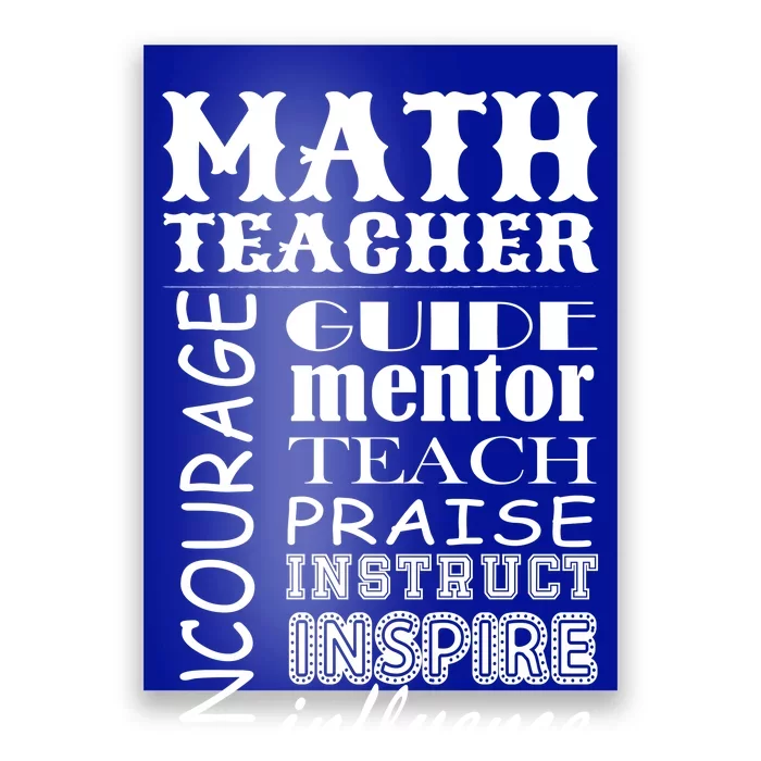 Inspiring Math Teacher Poster