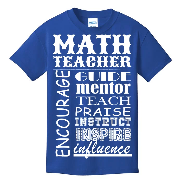 Inspiring Math Teacher Kids T-Shirt