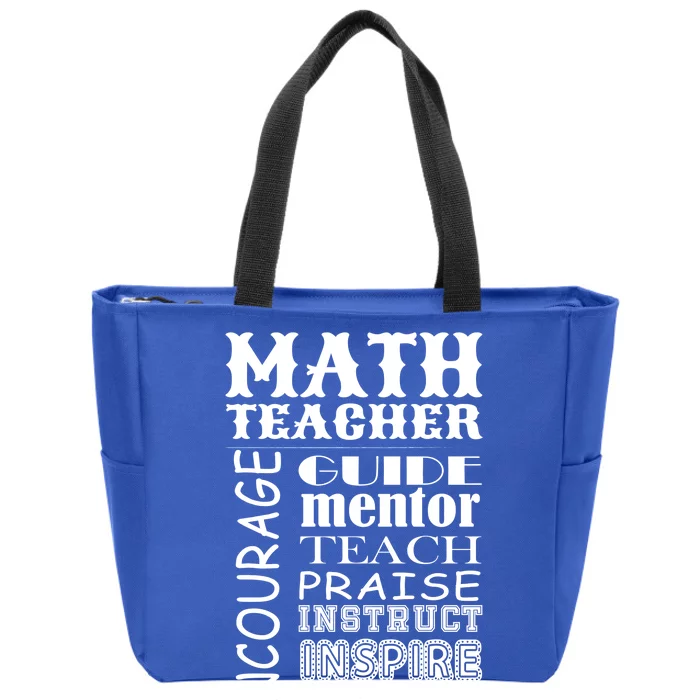 Inspiring Math Teacher Zip Tote Bag