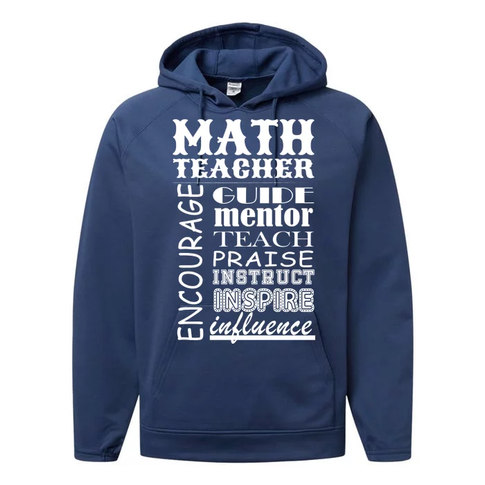 Inspiring Math Teacher Performance Fleece Hoodie