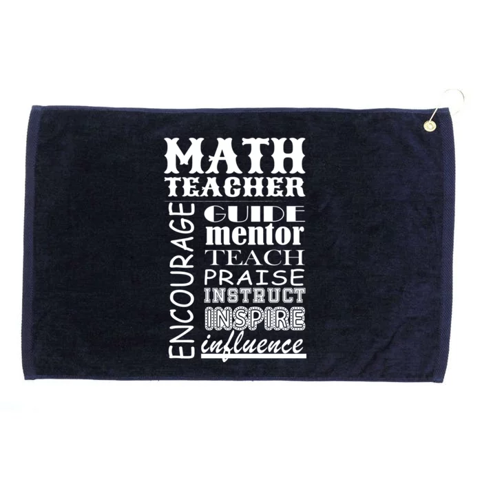 Inspiring Math Teacher Grommeted Golf Towel