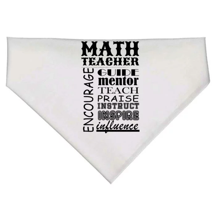 Inspiring Math Teacher USA-Made Doggie Bandana