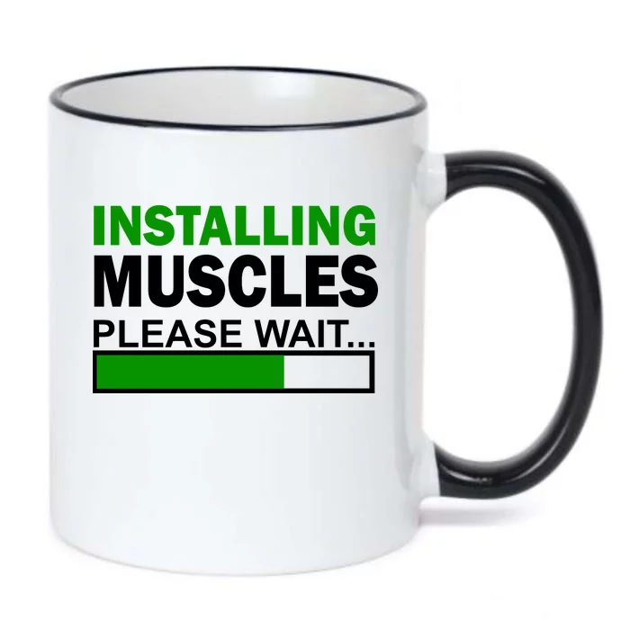 Installing Muscles Please Wait... Black Color Changing Mug