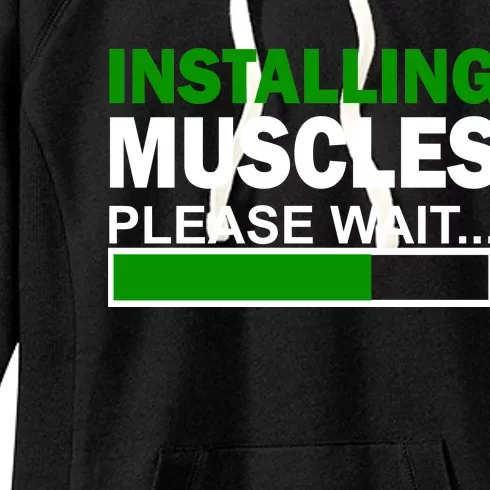 Installing Muscles Please Wait... Women's Fleece Hoodie