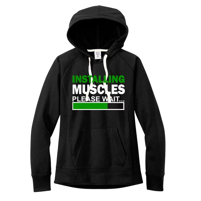 Installing Muscles Please Wait... Women's Fleece Hoodie