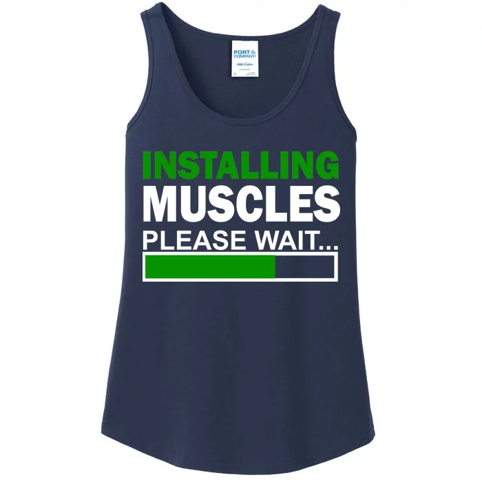 Installing Muscles Please Wait... Ladies Essential Tank