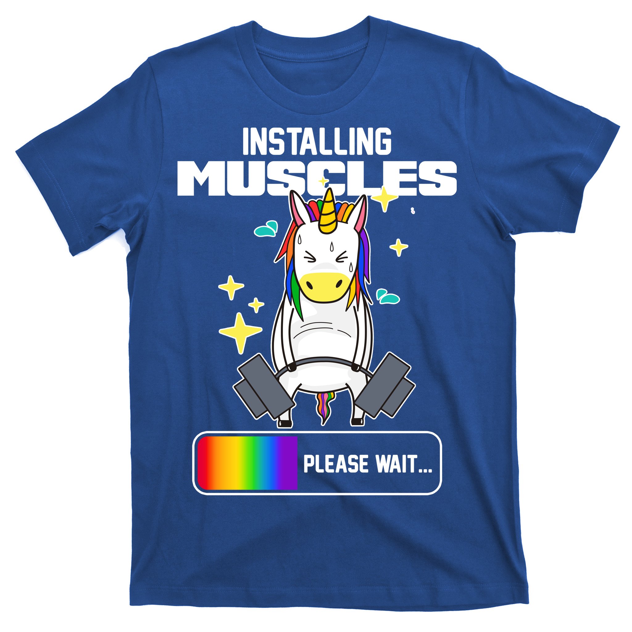 Installing Muscles Unicorn Lifting T Shirt TeeShirtPalace