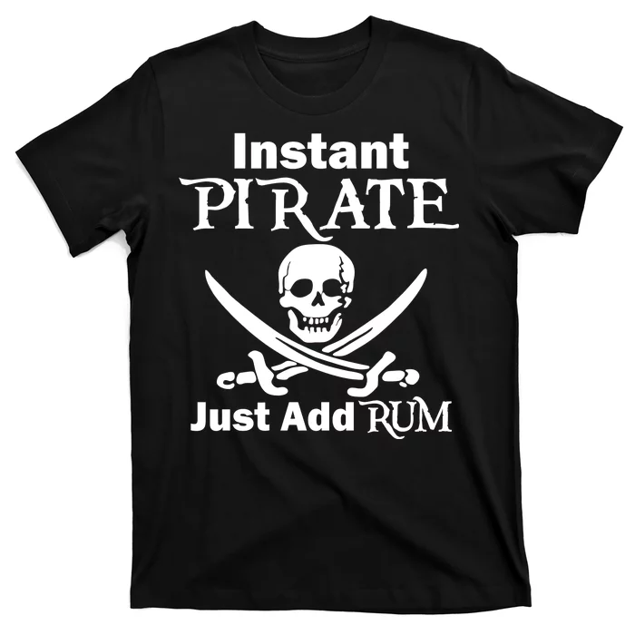 Instant Pirate Just Add Rum Skull Crosswords T Shirt Teeshirtpalace 7251