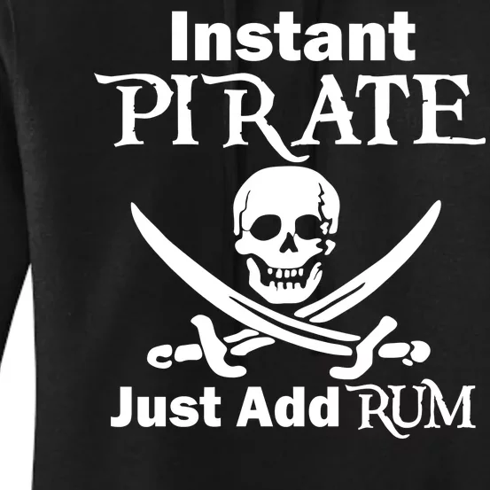 Instant Pirate Just Add Rum Skull Crosswords Women's Pullover Hoodie