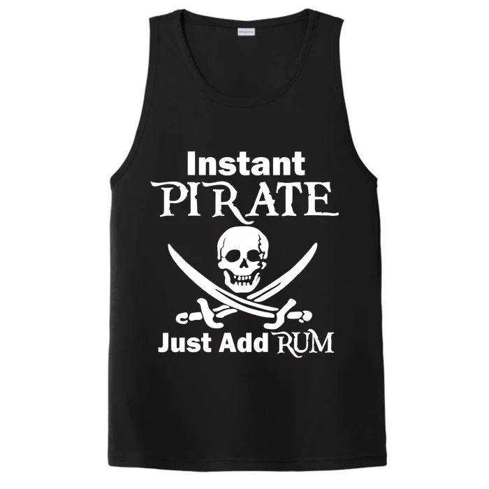 Instant Pirate Just Add Rum Skull Crosswords Performance Tank