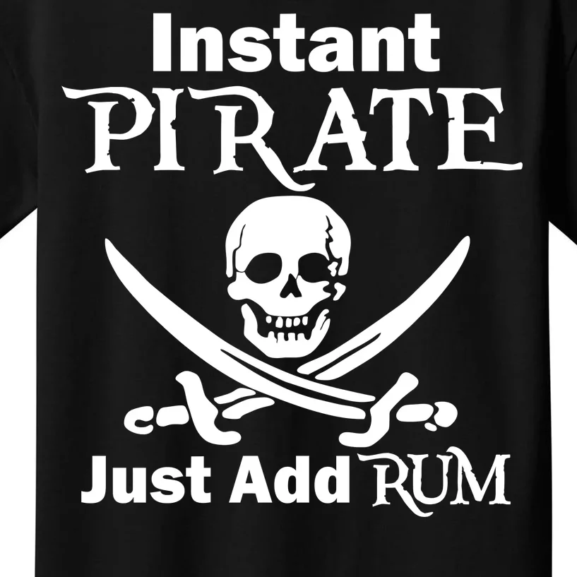 Instant Pirate Just Add Rum Skull Crosswords Kids T-Shirt