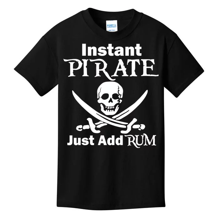 Instant Pirate Just Add Rum Skull Crosswords Kids T-Shirt