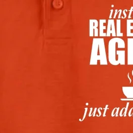 Instant Real Estate Agent Just Add Coffee Dry Zone Grid Performance Polo