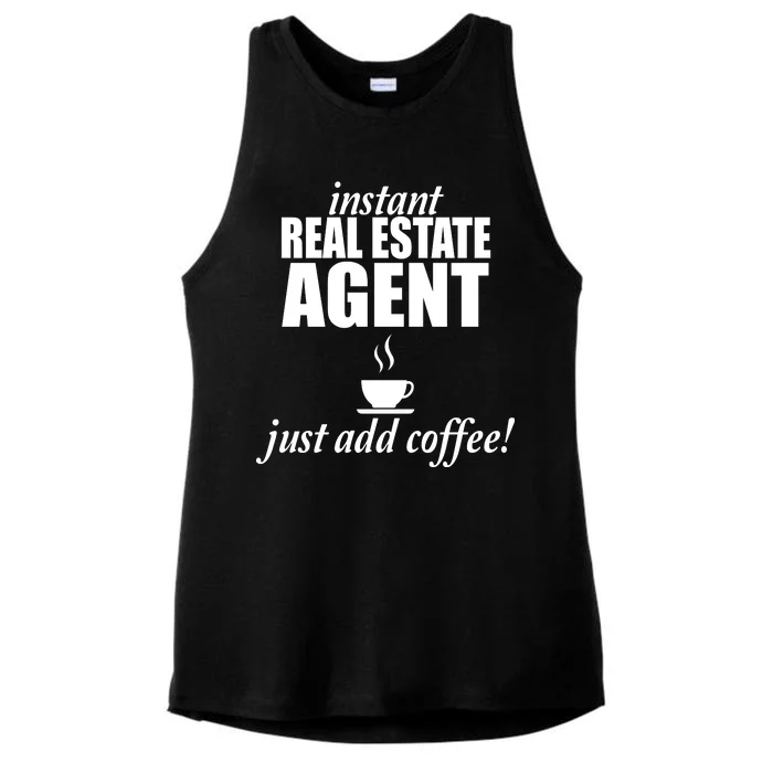 Instant Real Estate Agent Just Add Coffee Ladies Tri-Blend Wicking Tank