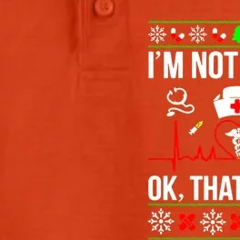 IM Not Tachy Funny Nurse Ugly Christmas Sweater Meaningful Gift Dry Zone Grid Performance Polo