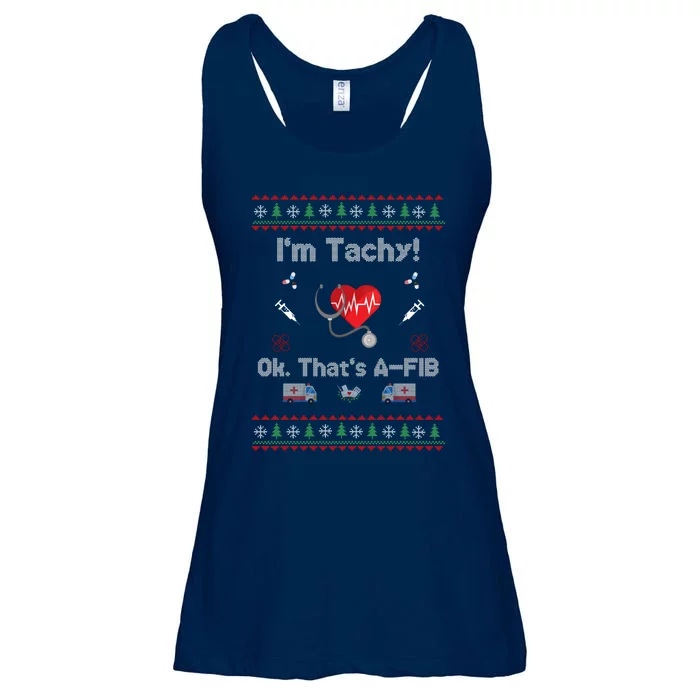 IM Not Tachy Funny Nurse Xmas Ladies Essential Flowy Tank