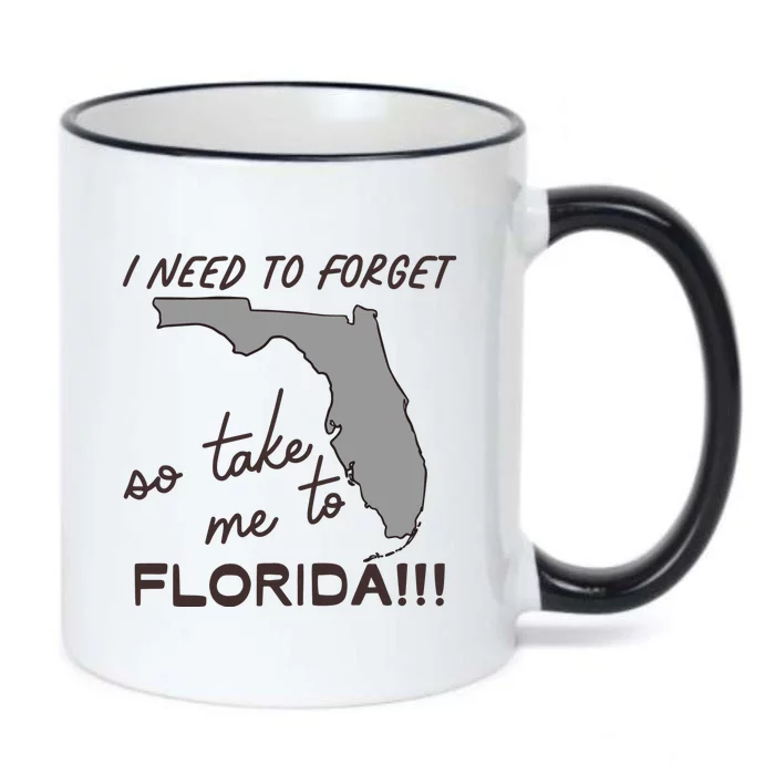 I Need To Forget So Take Me To Florida Ttpd Black Color Changing Mug