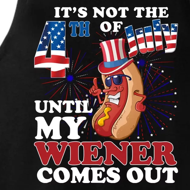 Its Not The 4th Of July Until My Wiener Comes Out Funny Ladies Tri-Blend Wicking Tank