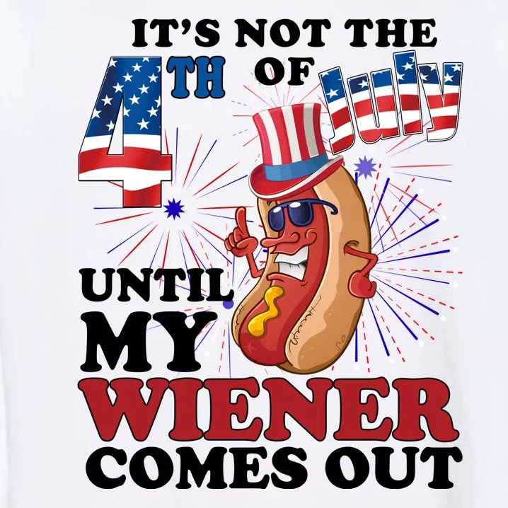 Its Not The 4th Of July Until My Wiener Comes Out Funny Garment-Dyed Sweatshirt