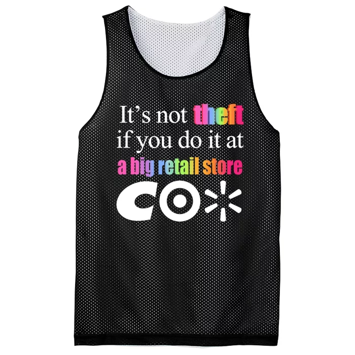 ItS Not Theft If You Do It At A Big Retail Co Mesh Reversible Basketball Jersey Tank