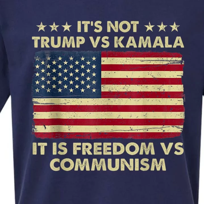 Its Not Trump Vs Kamala Its Freedom Vs Communism Sueded Cloud Jersey T-Shirt