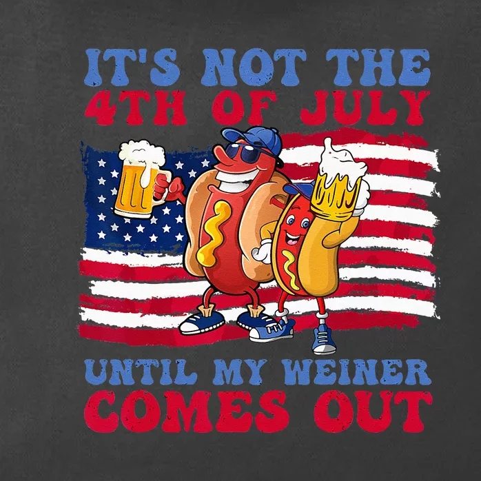 It's Not The 4th of July Until My Weiner Comes Out Graphic Zip Tote Bag