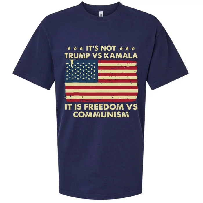 Its Not Trump Vs Kamala Its Freedom Vs Communism Sueded Cloud Jersey T-Shirt