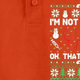 I'm Not Tachy Funny Nurse Ugly Christmas Sweaters Dry Zone Grid Performance Polo