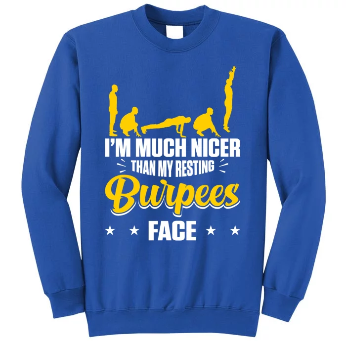 I´m Nicer Than My Resting Burpees Face Design Funny Gift Sweatshirt