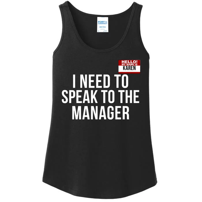 I Need To Speak To The Manager Karen Halloween Costume Funny Halloween Karen Ladies Essential Tank