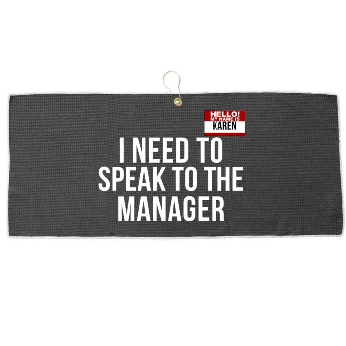 I Need To Speak To The Manager Karen Halloween Costume Funny Halloween Karen Large Microfiber Waffle Golf Towel