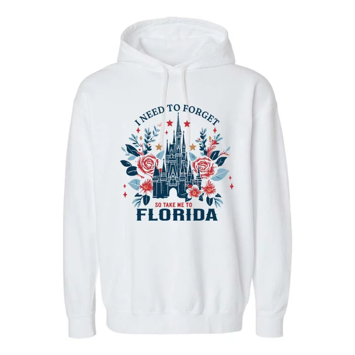 I Need To Forget Florida Garment-Dyed Fleece Hoodie