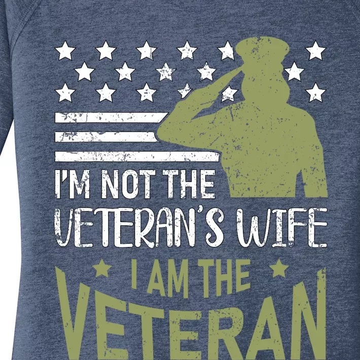 Im Not The Veterans Wife Im The Veteran Usa Military Woman Women's Perfect Tri Tunic Long Sleeve Shirt