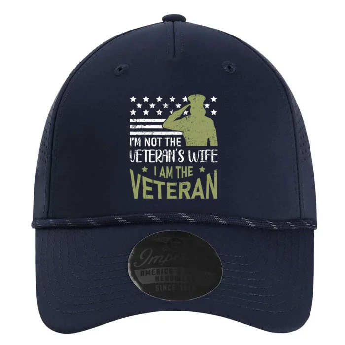 Im Not The Veterans Wife Im The Veteran Usa Military Woman Performance The Dyno Cap