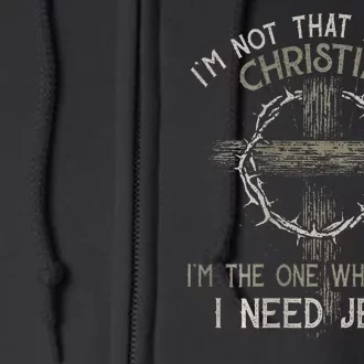 IM Not That Perfect Christian M The One That Knows Full Zip Hoodie