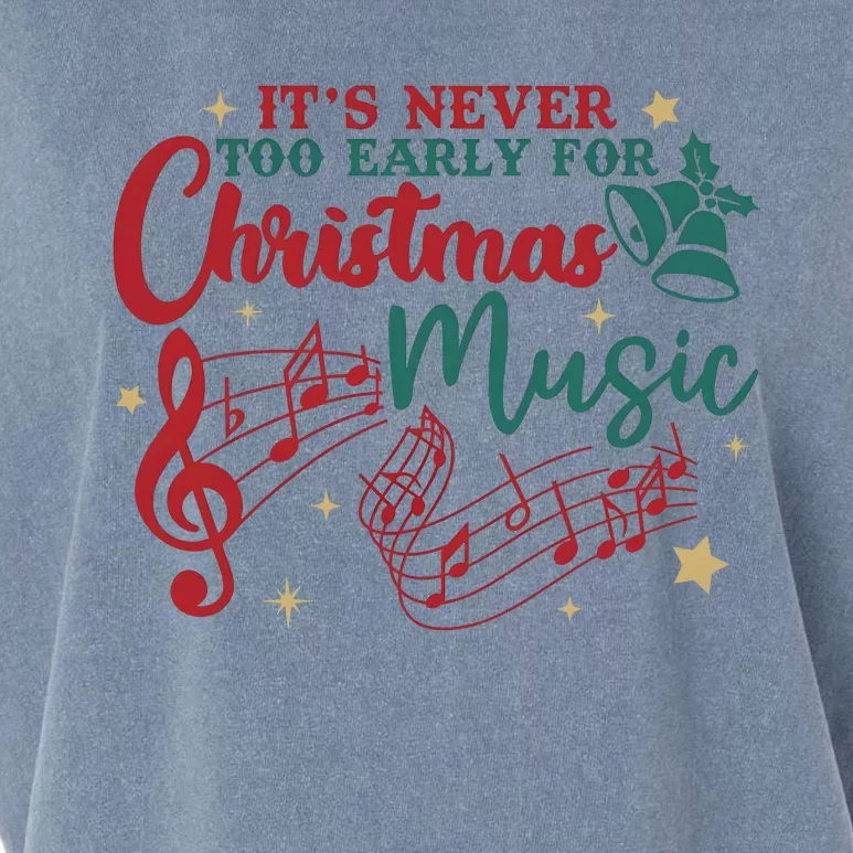 ItS Never Too Early For Christmas Music Garment-Dyed Women's Muscle Tee