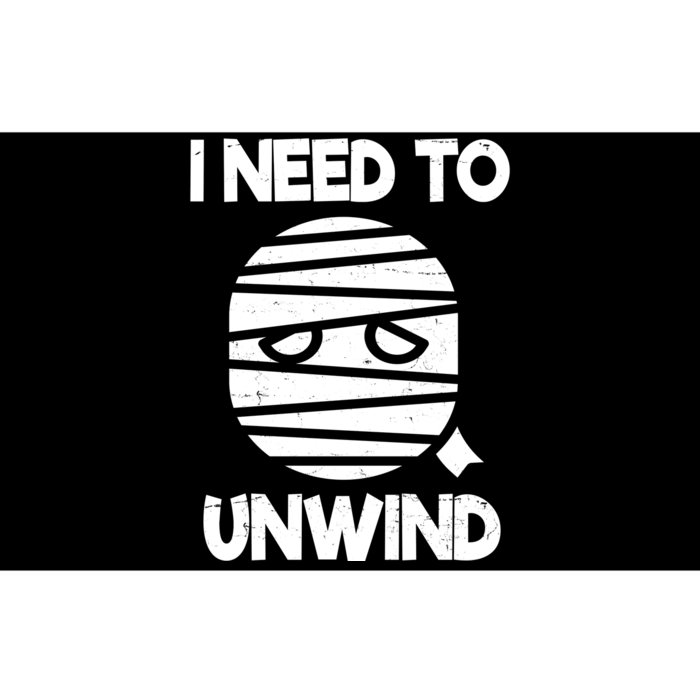 I Need To Unwind Funny Mummy Halloween Bumper Sticker