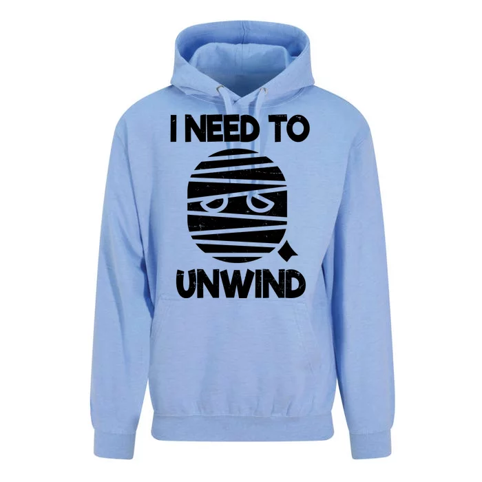 I Need To Unwind Funny Mummy Halloween Unisex Surf Hoodie