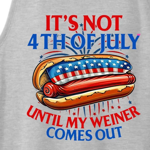 ItS Not The 4th Of July Until My Weiner Comes Out Hot Dog Ladies Tri-Blend Wicking Tank