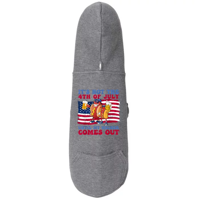 Its Not The 4th Of July Until My Weiner Comes Out Graphic Doggie 3-End Fleece Hoodie