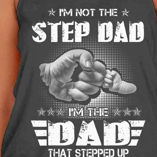 Im Not The Stepdad Im The Dad That Stepped Up Women's Knotted Racerback Tank