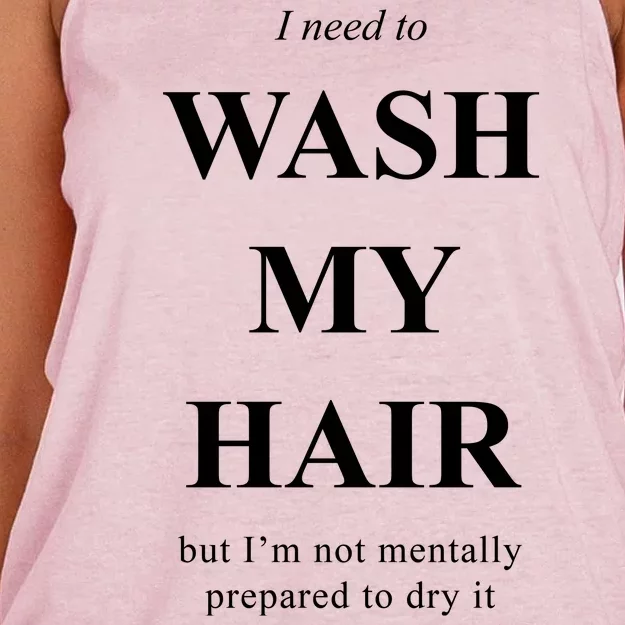 I Need To Wash My Hair Funny Women's Knotted Racerback Tank