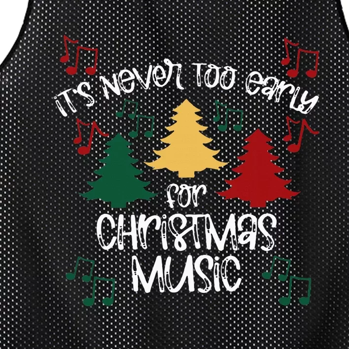 ItS Never Too Early For Christmas Music Teacher Mesh Reversible Basketball Jersey Tank