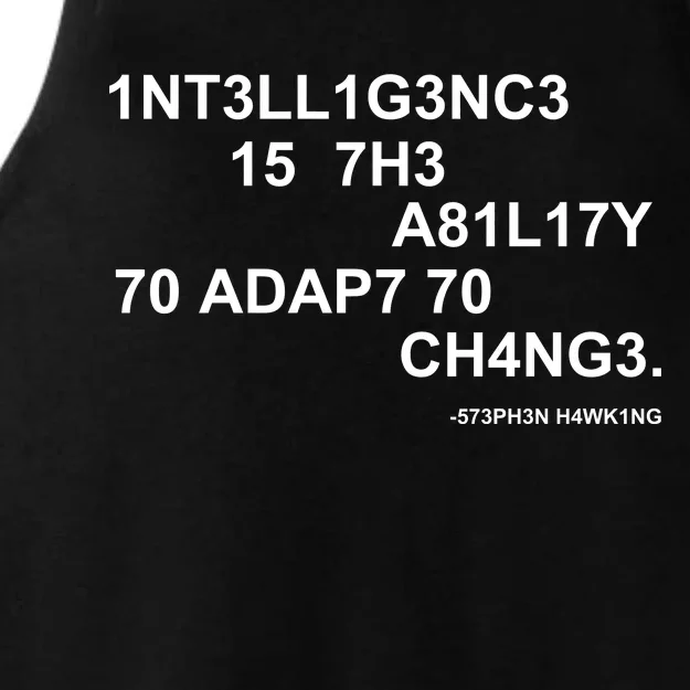 Intelligence is the Ability to Accept Change March For Science Code Ladies Tri-Blend Wicking Tank